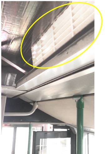 Sistema di purificazione dell’aria integrato in un autobus