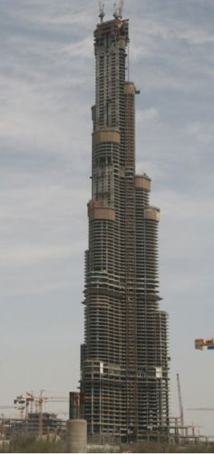 burj-khalifa un grattacielo in calcestruzzo